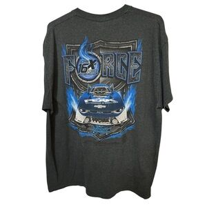 Drag Racing John Force 16X Chevy Men’s L Gray T-Shirt MINTY